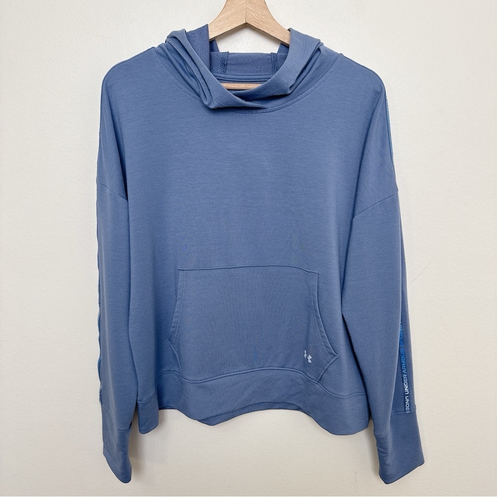 Under Armour Womens Large Soft Cowl Neck Blue Hoodie